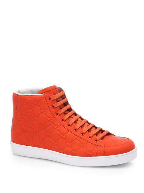 gucci high top orange|gucci high tops women's.